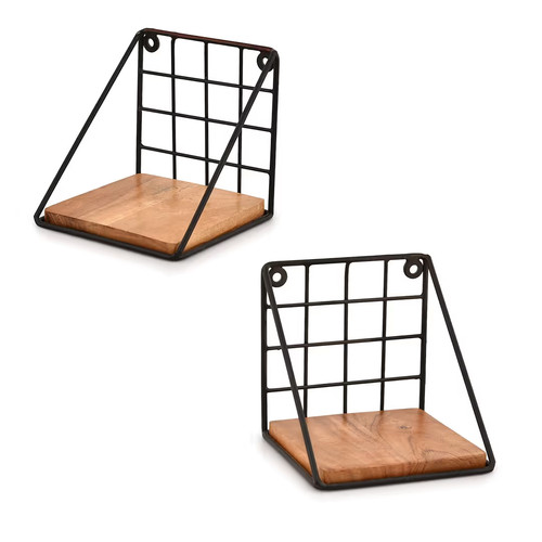 Floationg shelf iron - &, acacia