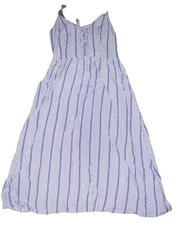 New Look Blue / White Midi Pin Striped Corset Dress Size UK 10 