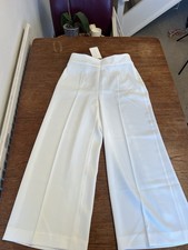 Zara White Wide Leg Trousers