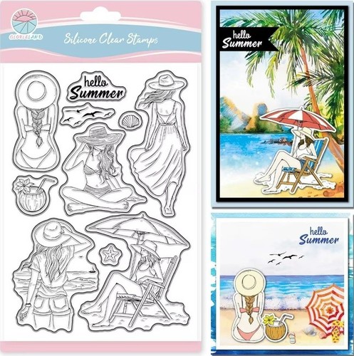 Clear stamps beach transparent - stamps,