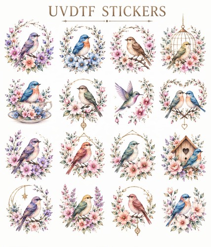Sheet birds floral - floral, wreath