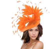 Orange Statement Fascinator