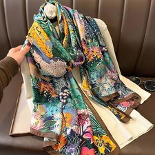 Luxury Women Silk Scarf Summer
