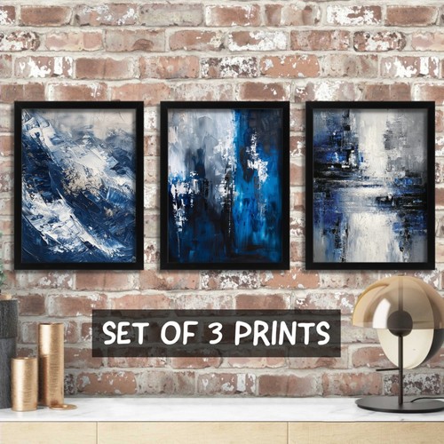 Abstract navy blue silver - navy,