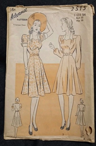 Vintage 1940s advance pattern - vintage,