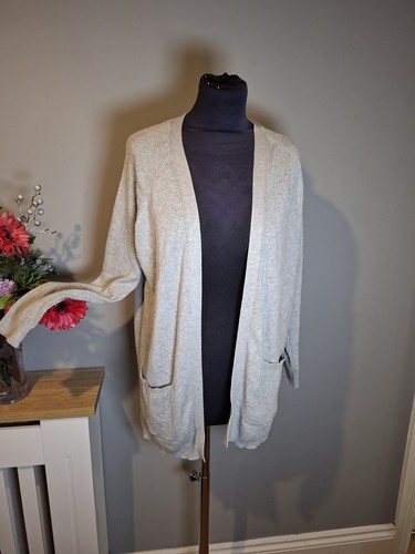 Grey ribbed open - m&s, front