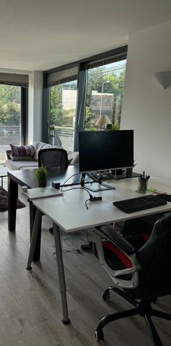 Ikea thyge white desk with - ikea,