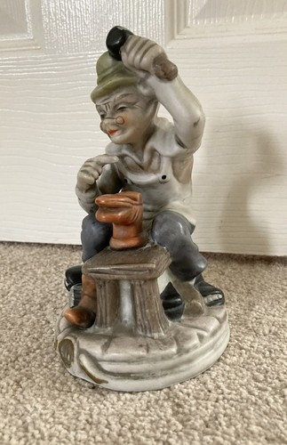 Porcelain figurine cobbler - porcelain, figurine-cobbler
