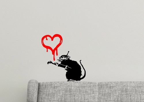 Banksy love painting sticker - love,