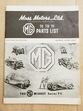 MOSS MOTORS LTD MG Parts List
