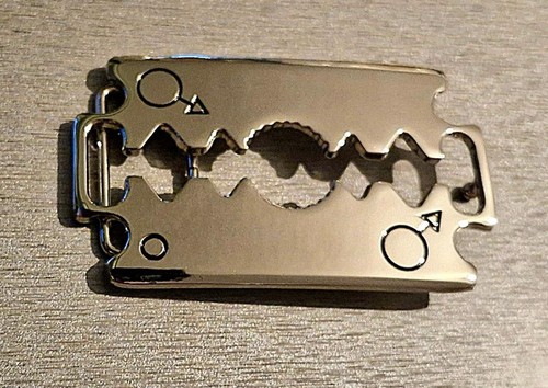 Razor blade belt - belt, buckle