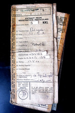 OLD LOGBOOK RF60 from a BSA BANTAM D7 175cc motorcycle registered 14 April 1960
