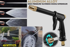 High Pressure Water Spray Car Wash Metal Gun Brass Nozzle garden Hose Pipe lawn.