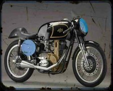 Ajs 7R A4 Photo Print Motorbike Vintage Aged