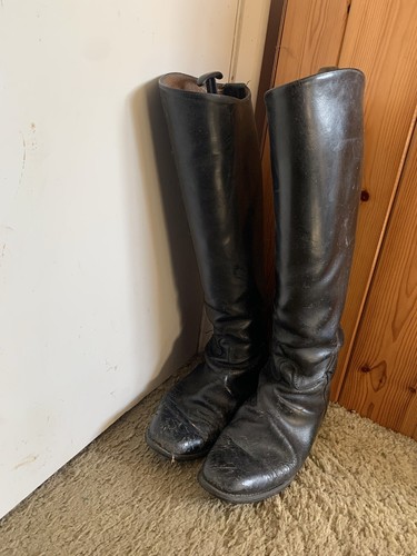 Long leather riding - leather,