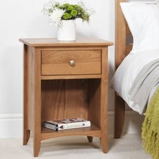 Edward Hopper OAK 1 drawer bedside table, Quality Oak bedside cabinet,ASSEMBLED