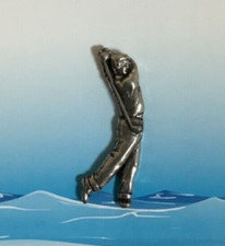 Male Golfer Silver Pewter Pin