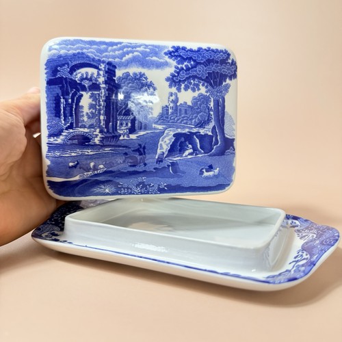 Spode italian butter dish - italian,