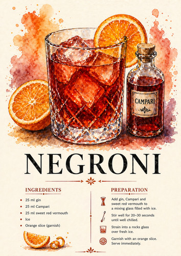 Negroni wall art - , print