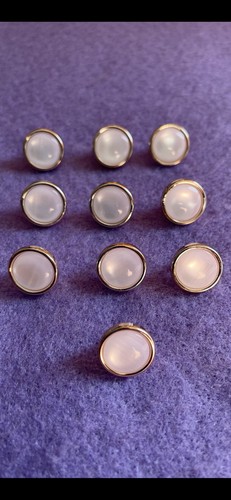 White gold enamel shank - 10, x