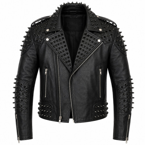 Mens studded leather jacket - mens,