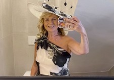 Cream Gold BlackMother of Bride Dress & Hat Irresistible  Veromia 14 Fits 10/12