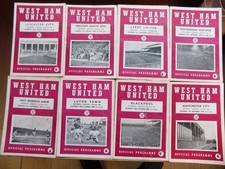 20 x West Ham Utd, home football programmes, 1959 - 1960 vintage, good condition