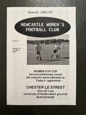 10.11.2002.Newcastle Women’s FC v Chester Le Street, (Women’s FA Cup 2nd Prelim)