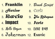 3 x Boat Name Decals High Quality and Salt Waterproof