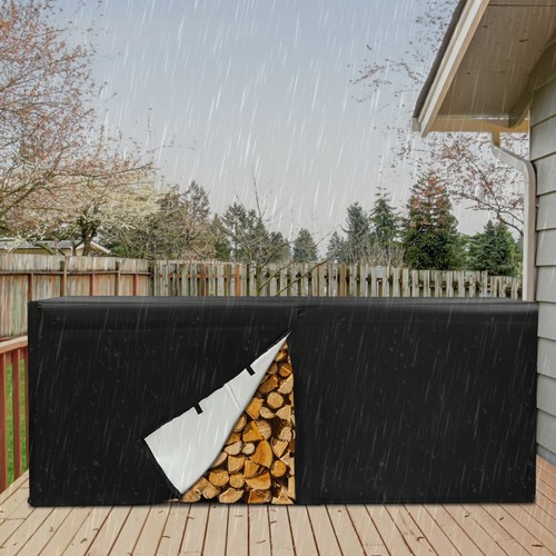 Black firewood log rack cover - log,