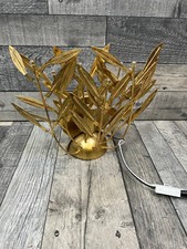 Anthropologie Home Willow Wall Light Lamp Gold Leaf Art Deco Boho Fixture