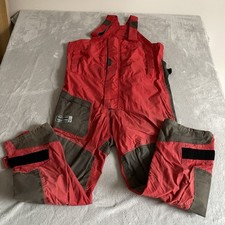 Henri Lloyd Salopettes Mens Large Red Gore-Tex Offshore Vintage Sailing