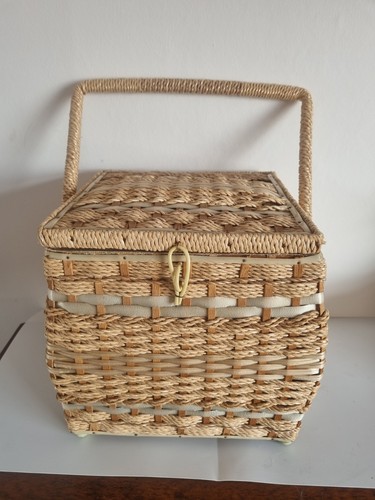 Vintage woven plastic wicker - vintage,