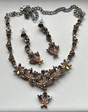 Artificial light Bronze Stone Work, Jewellery Set, Necklace And Earrings.