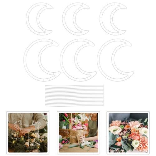 Set floral wreath form heart - 6,