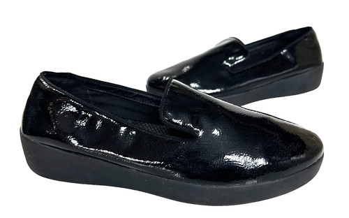 Ladies fitflop black patent - ladies,