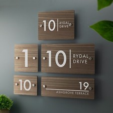 Contemporary Wood House Number