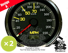 MPH Conversion stickers for KPH speedo Motorbike Car Truck Grey Import IVA / MOT