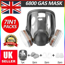 6800 Paint Spray Full Face 7 in 1 Gas Mask Chemical Epoxy Resin Respirator PPE