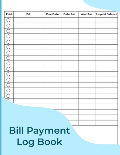 Monthly bill payment - log, book