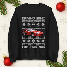 Driving Home For Christmas Christmas Car Racing Jumper, Xmas Festive Sweatshirt