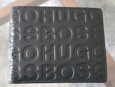 Hugo Boss dark blue 10CC bifold wallet, 2 x compartments, Used, Good, No Box