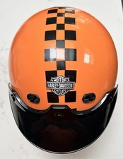 Harley Davidson MC Open Face Helmet Size XL 62 Cm Orange Motorcycle Helmet
