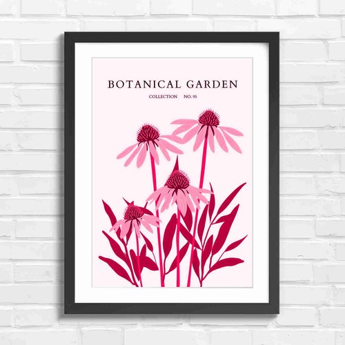Botanical garden pink - botanical,