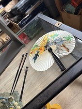 Collection Of Vintage Oriental Items Including Chinese Fan