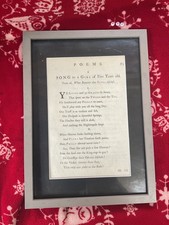 Poetry Art Print FRAMED , Rare