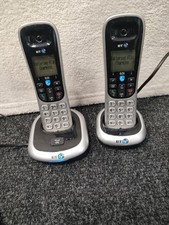 BT Cordless Home Phones 210 Twin Black Silver Home Work Office 2 Base Units