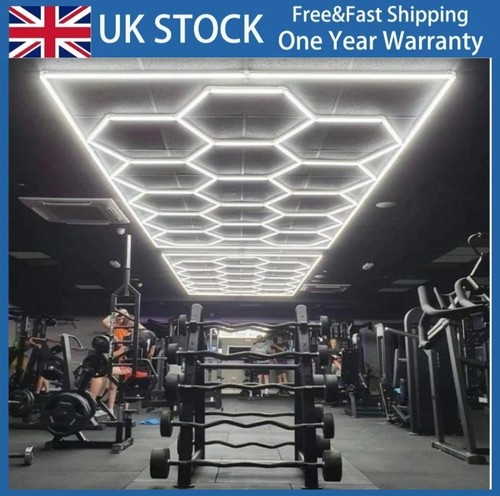 Hexagon led lighting garage - hexagon,