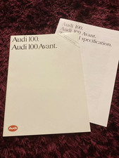 Audi 100 Saloon & Avant Brochure 1988, C3 shape, Aug 1987 UK issue inc quattro