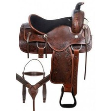 Western Leather Saddle Horse
